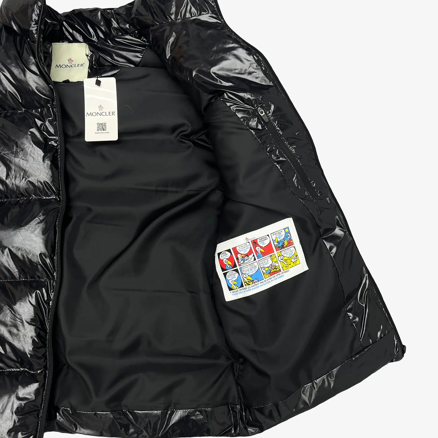 MONCLER SHINY VEST - BLACK