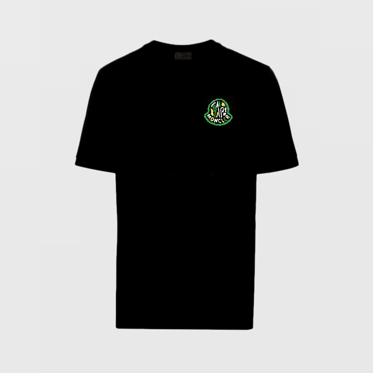 MONCLER GREEN LOGO COTTEN T SHIRT