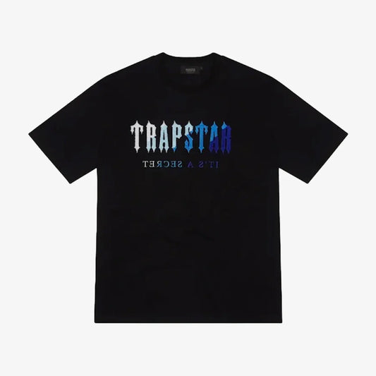 TRAPSTAR CHENILLE T-SHIRT - BLACK/BLUE