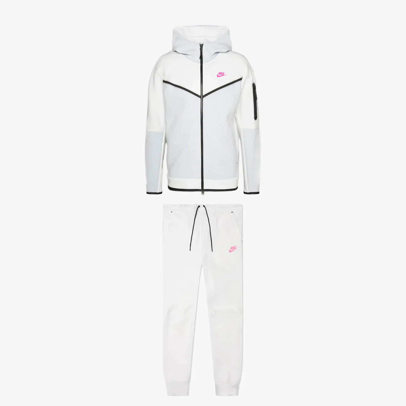 Nike Tech Fleece Full-Zip Hoodie Summit White Pink Blast