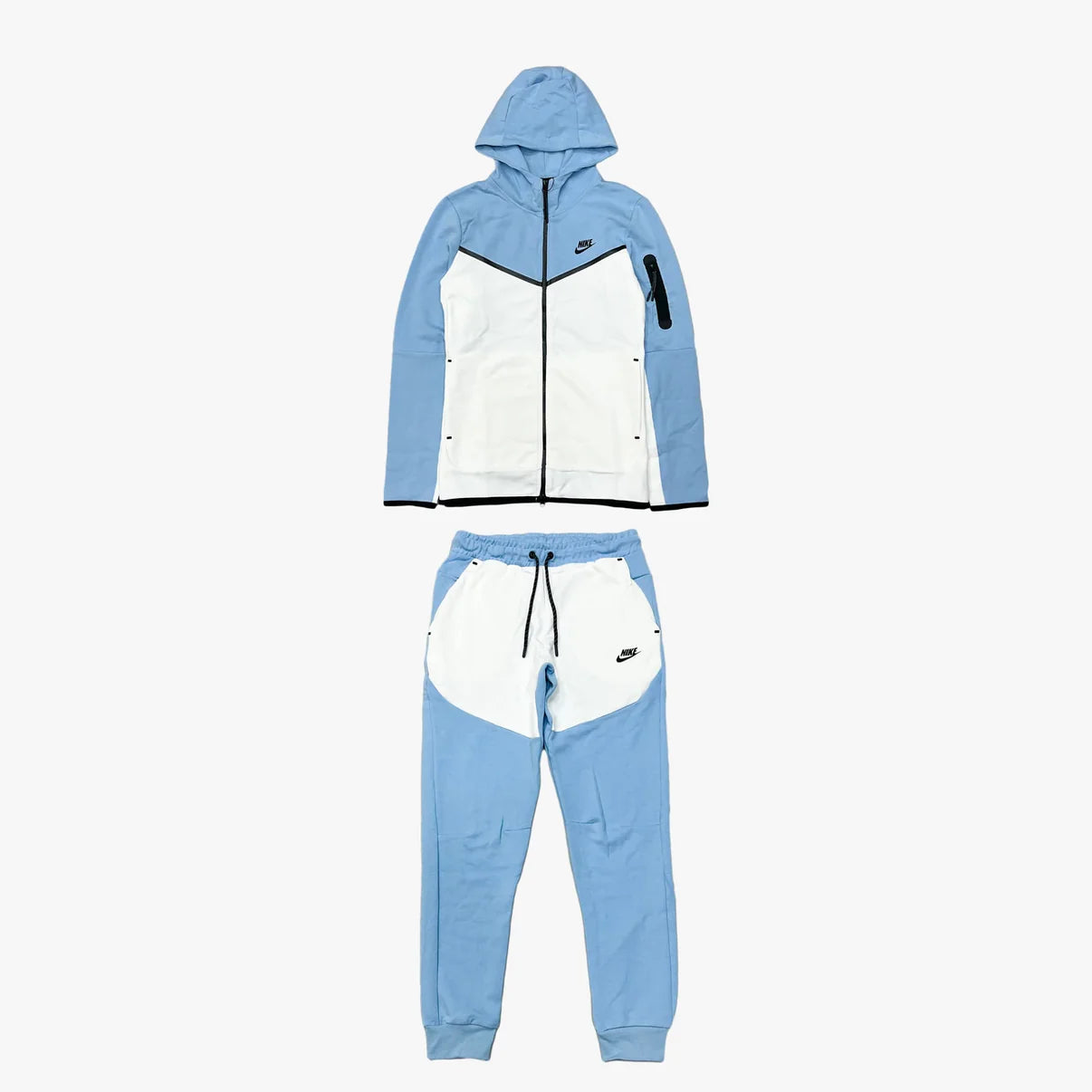 Nike Tech Fleece Full-Zip Hoodie - Blue/White