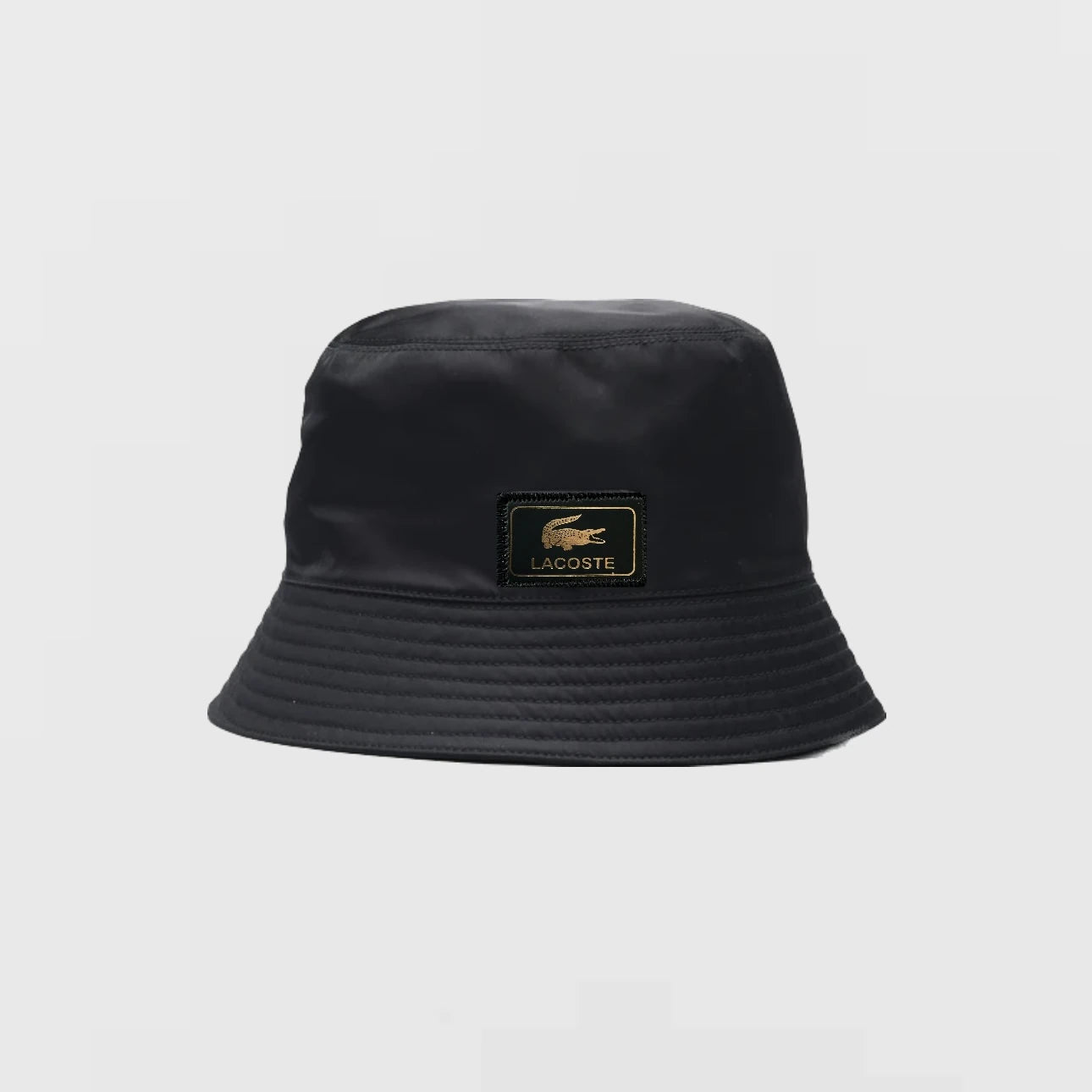 LACOSTE UNISEX BLACK HAT WITH PLATE