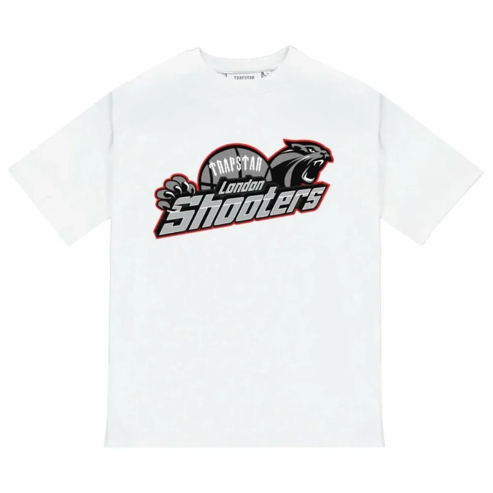 Trapstar Shooters Tee Cotton T shirt WHITE/RED