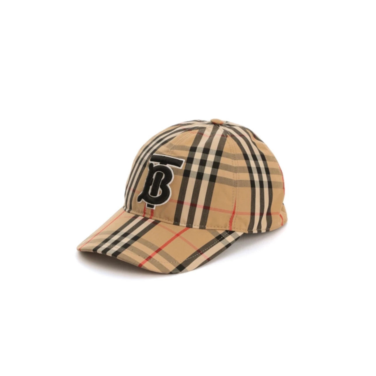 BURBERRY CHECK COTTON BASEBALL HAT