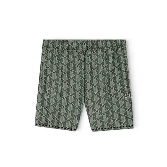 LACOSTE MONOGRAM CLASSIC SHORTS- GREEN/WHITE