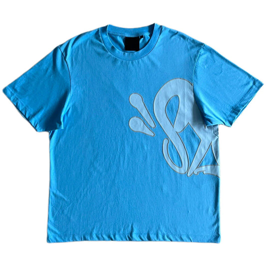 SYNAWORLD ‘SYNA LOGO’ T-SHIRT - BLUE AND GRAY