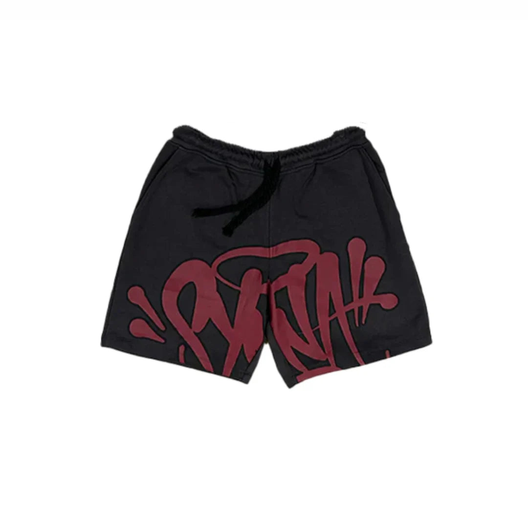 SYNA WORLD BURGUNDY RED/BLACK SHORTS