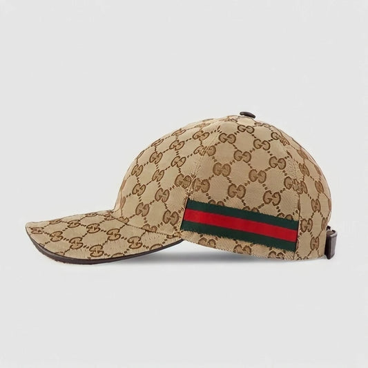 GUCCI BASEBALL BEIGE STRIPED HAT