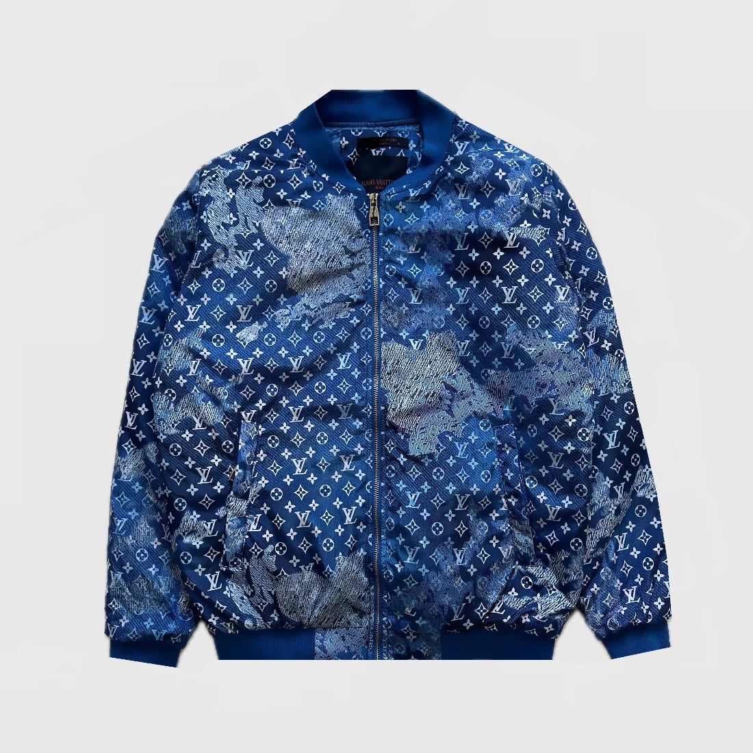 LOUIS VUITTON BLUE MONOGRAM BOMBER JACKET