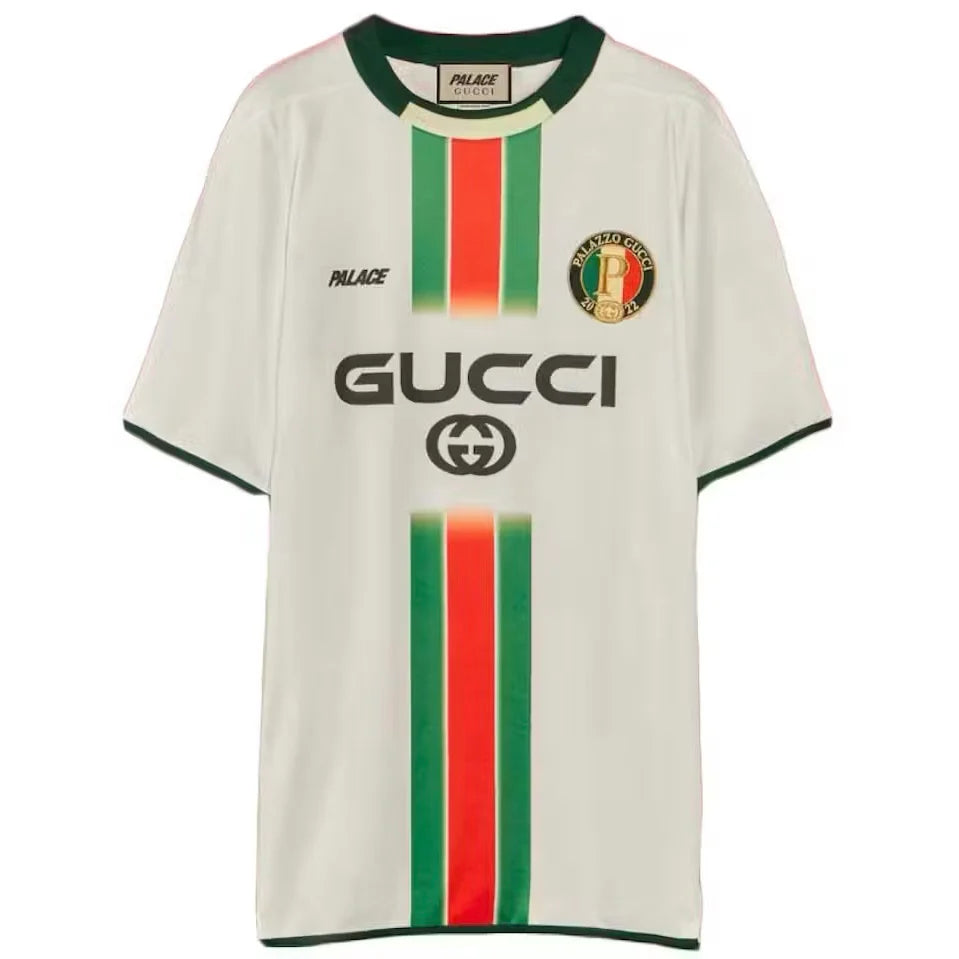 PALACE X GUCCI PRINTED FOOTBALL TECHNICAL JERSEY T-SHIRT