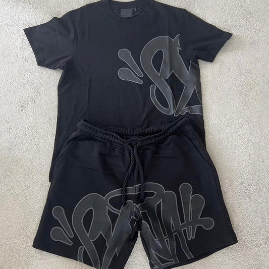 SYNA WORLD LOGO BLACK T-SHIRT & SHORTS