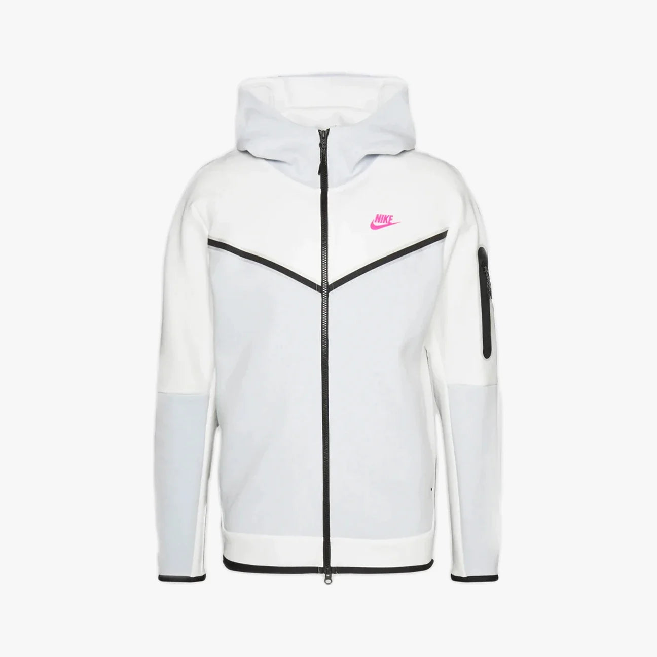 Nike Tech Fleece Full-Zip Hoodie Summit White Pink Blast