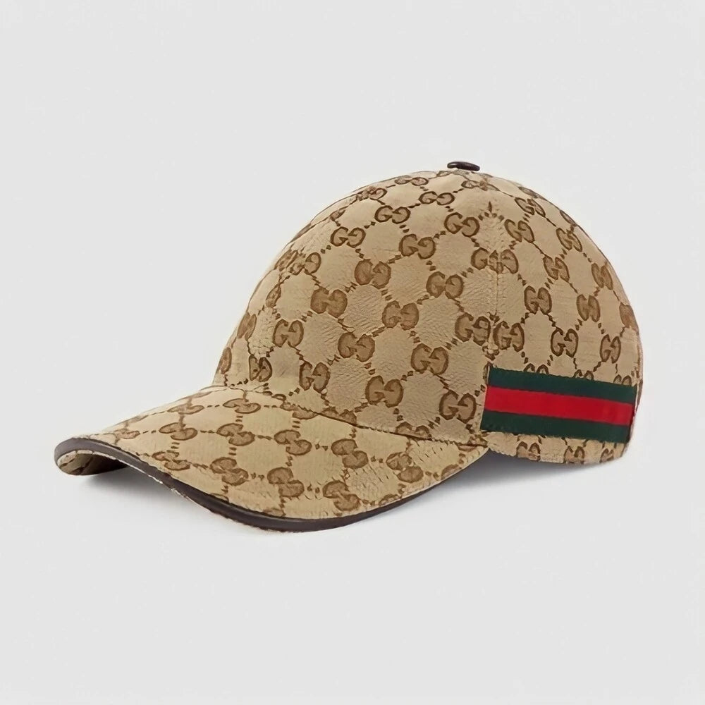 GUCCI BASEBALL BEIGE STRIPED HAT