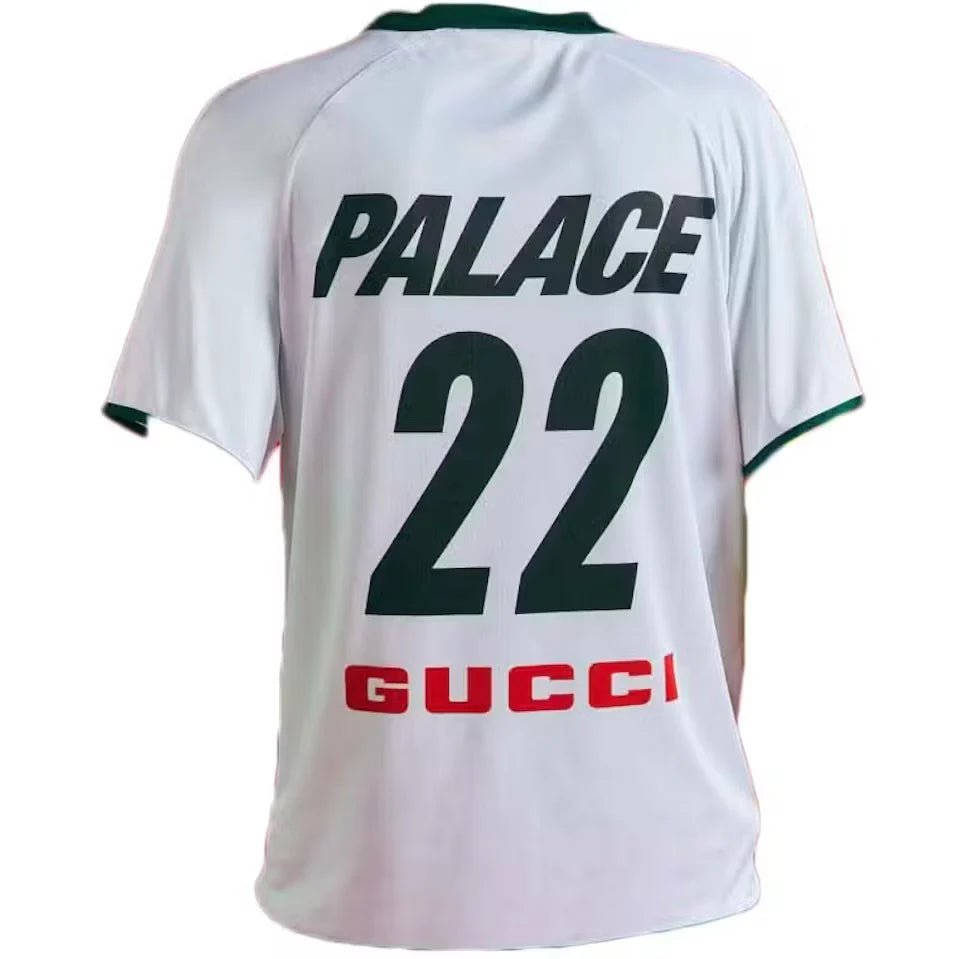 PALACE X GUCCI PRINTED FOOTBALL TECHNICAL JERSEY T-SHIRT