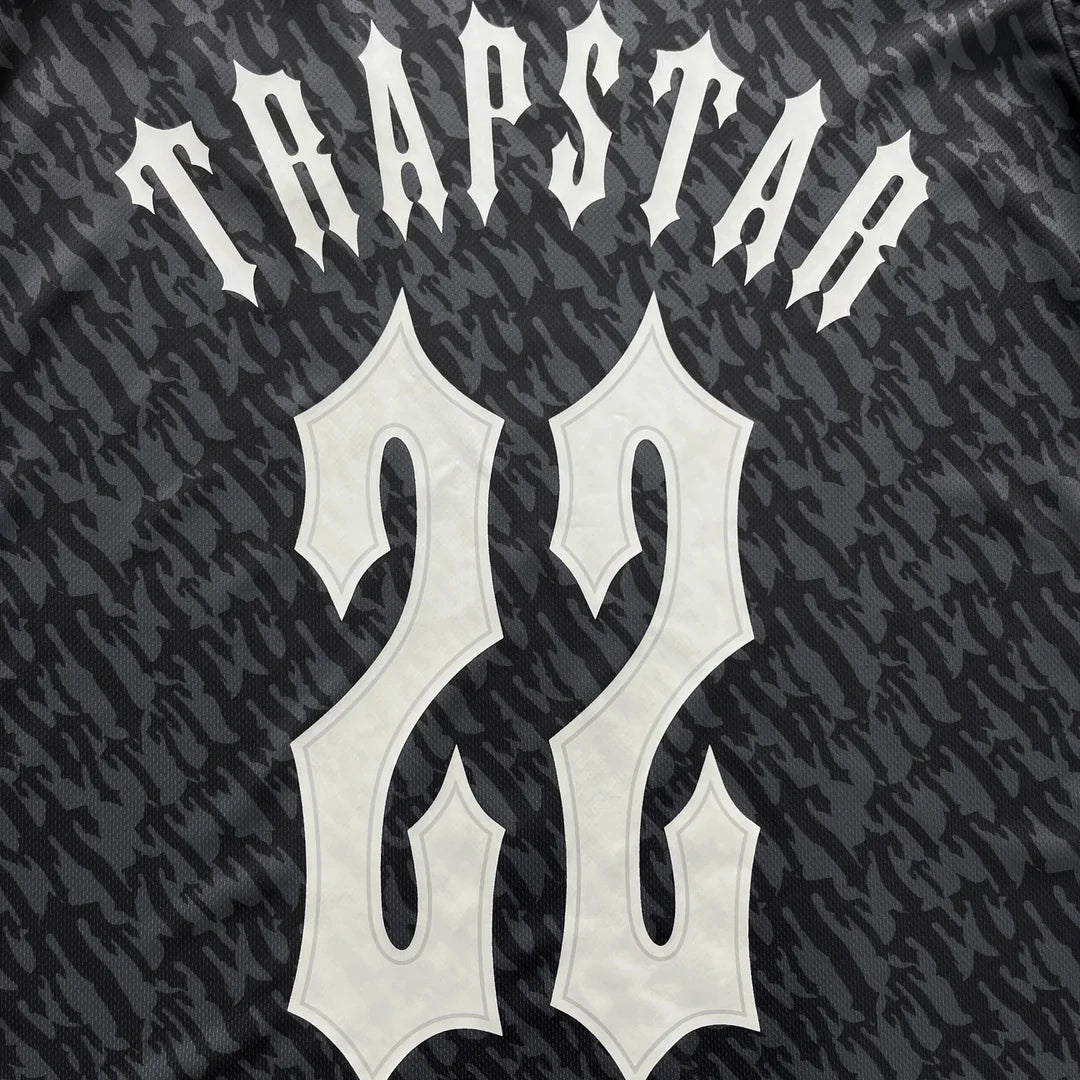 TRAPSTAR T MONOGRAM FOOTBALL JERSEY - GREY/RED