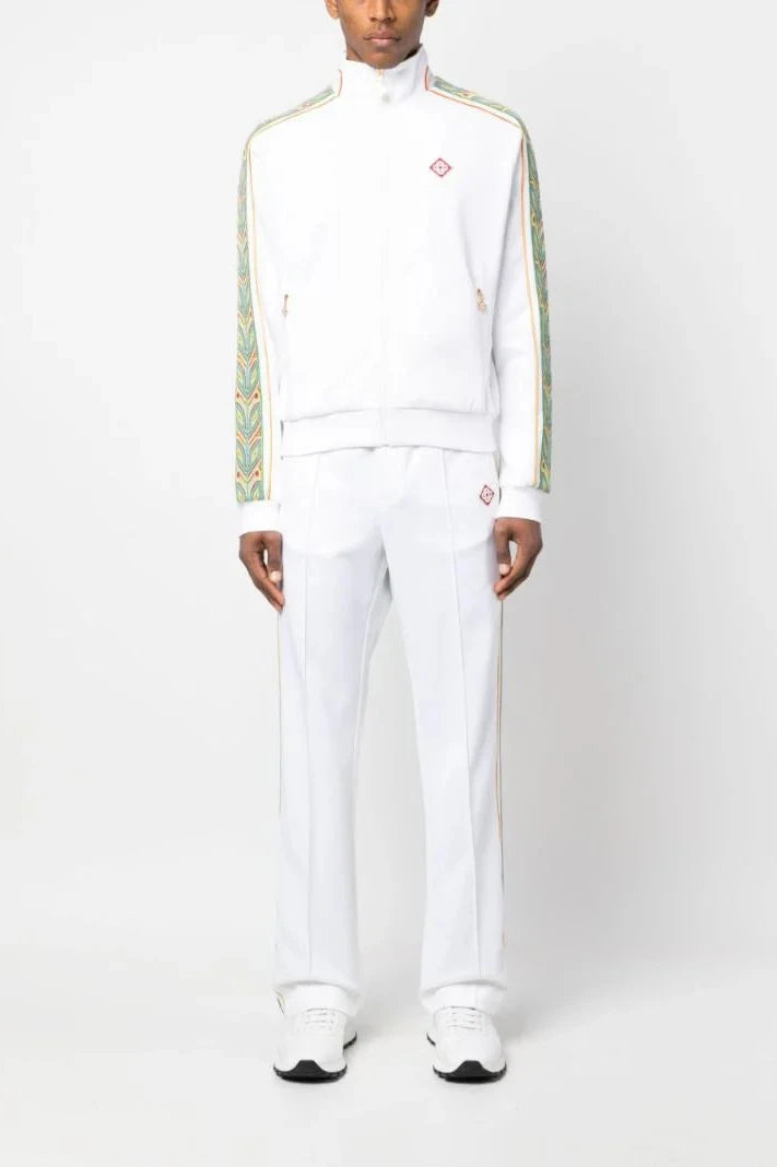 CASABLANCA LAUREL PANELLED TRACKSUIT - WHITE