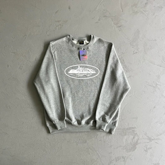 CORTEIZ GREY ALCATRAZ NECK CREW TOP