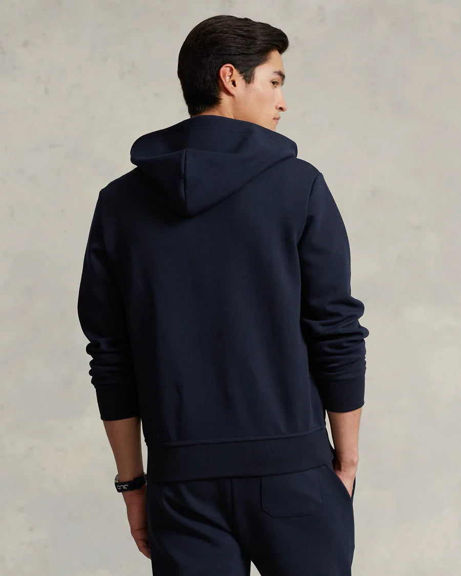 POLO RALPH LAUREN DOUBLE-KNIT FULL-ZIP HOODIE TRACKSUIT - NAVY BLUE