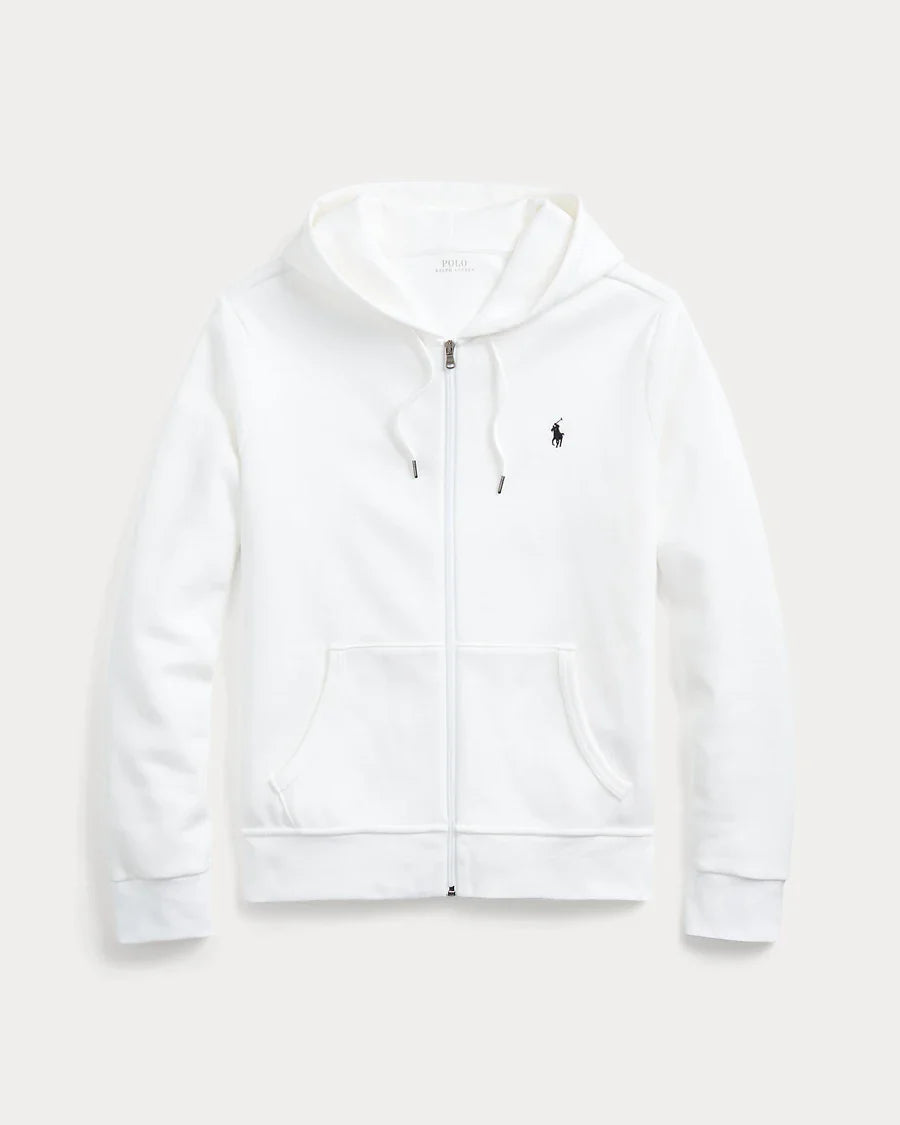 POLO RALPH LAUREN DOUBLE-KNIT FULL-ZIP HOODIE TRACKSUIT - WHITE