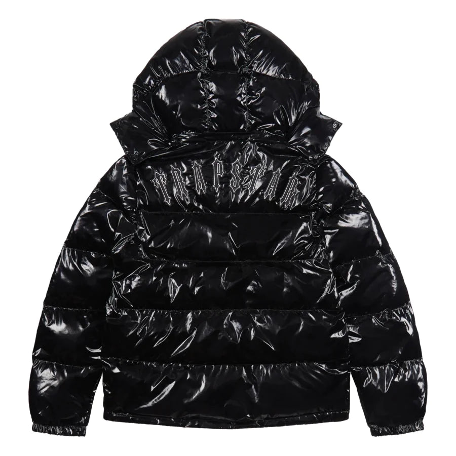 TRAPSTAR IRONGATE DETACHABLE HOODED PUFFER SHINY JACKET