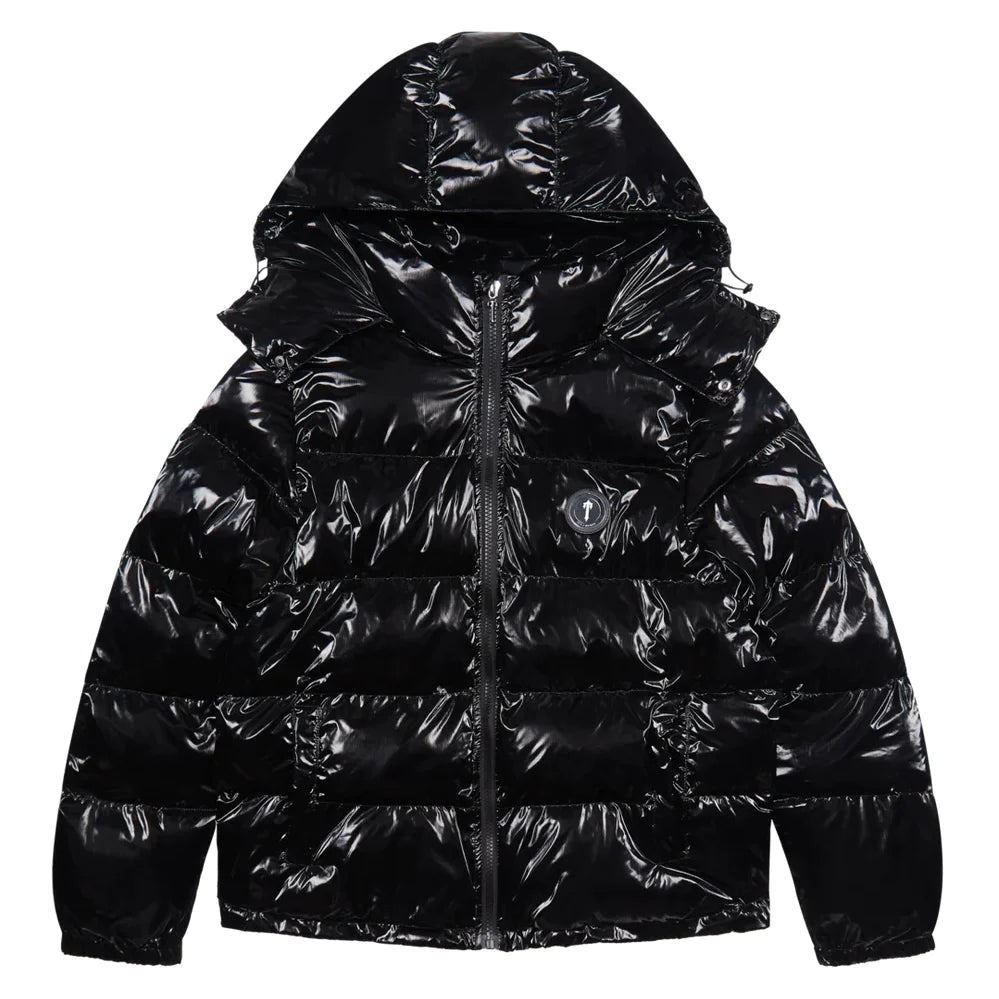 TRAPSTAR IRONGATE DETACHABLE HOODED PUFFER SHINY JACKET