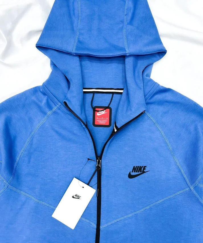 Nike Tech Fleece Full Zip Hoodie - Royal Blue