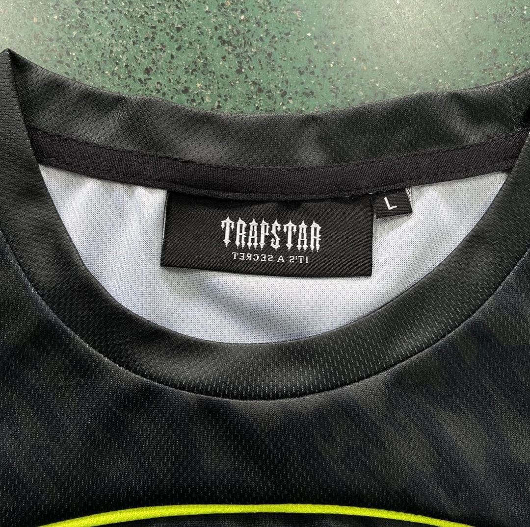 TRAPSTAR T FOOTBALL JERSEY BLACK LIME