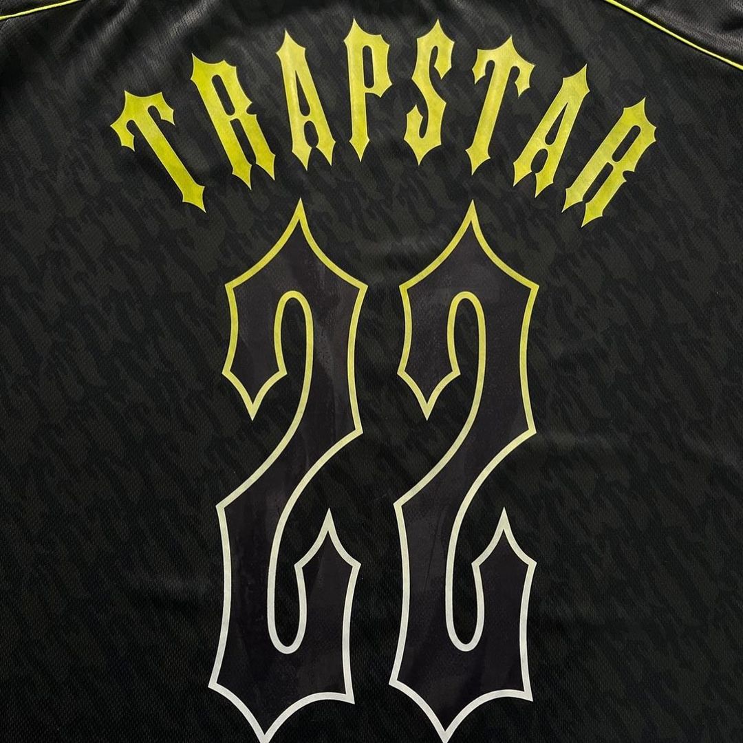 TRAPSTAR T FOOTBALL JERSEY BLACK LIME