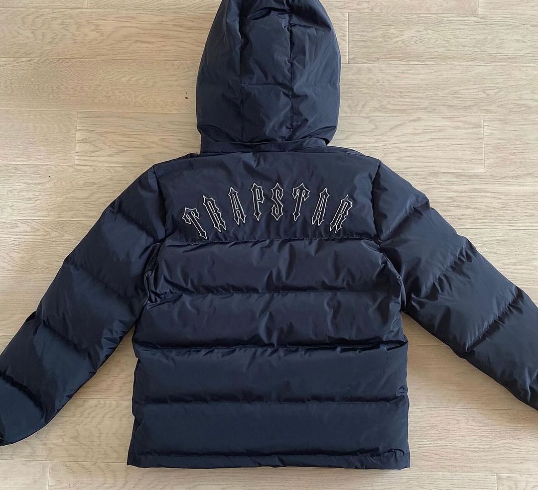 TRAPSTAR BLACK IRONGATE JACKET DETACHABLE HOOD