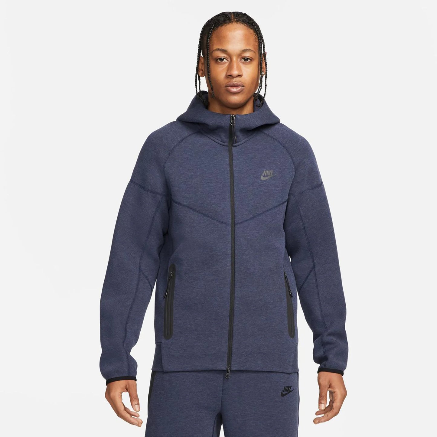 NIKE NEW SZN TECH FLEECE JACKET - NAVY BLUE