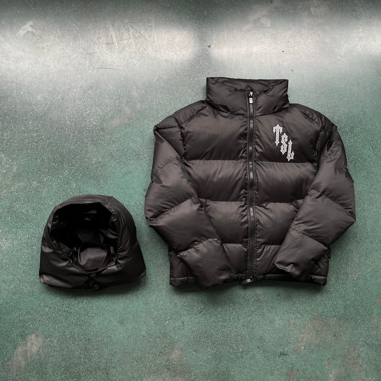 TRAPSTAR SHOOTERS BLACK REFLECTIVE PUFFER