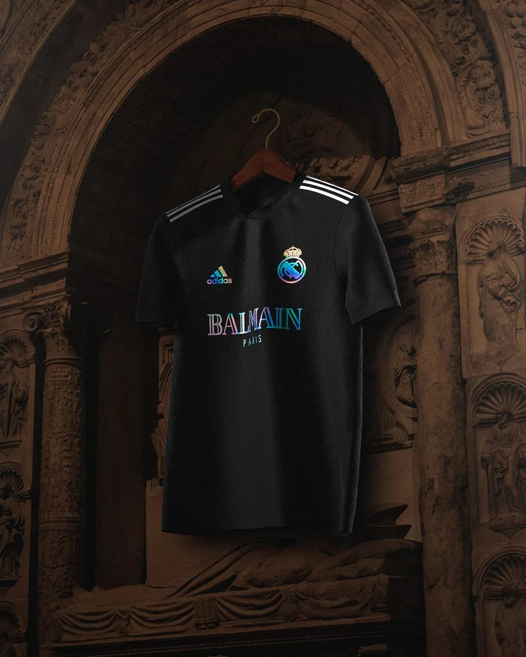 Adidas Real Madrid x Balmain Chrome Jersey - Black