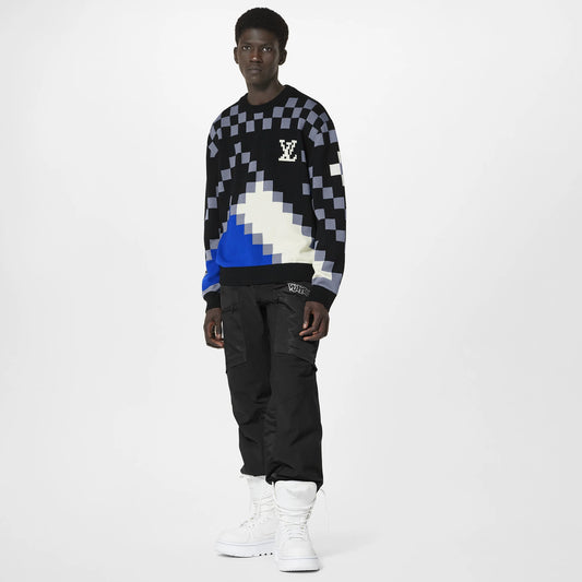 LOUIS VUITTON LV FAIR ISLE MACRO KNITWEAR SWEATER