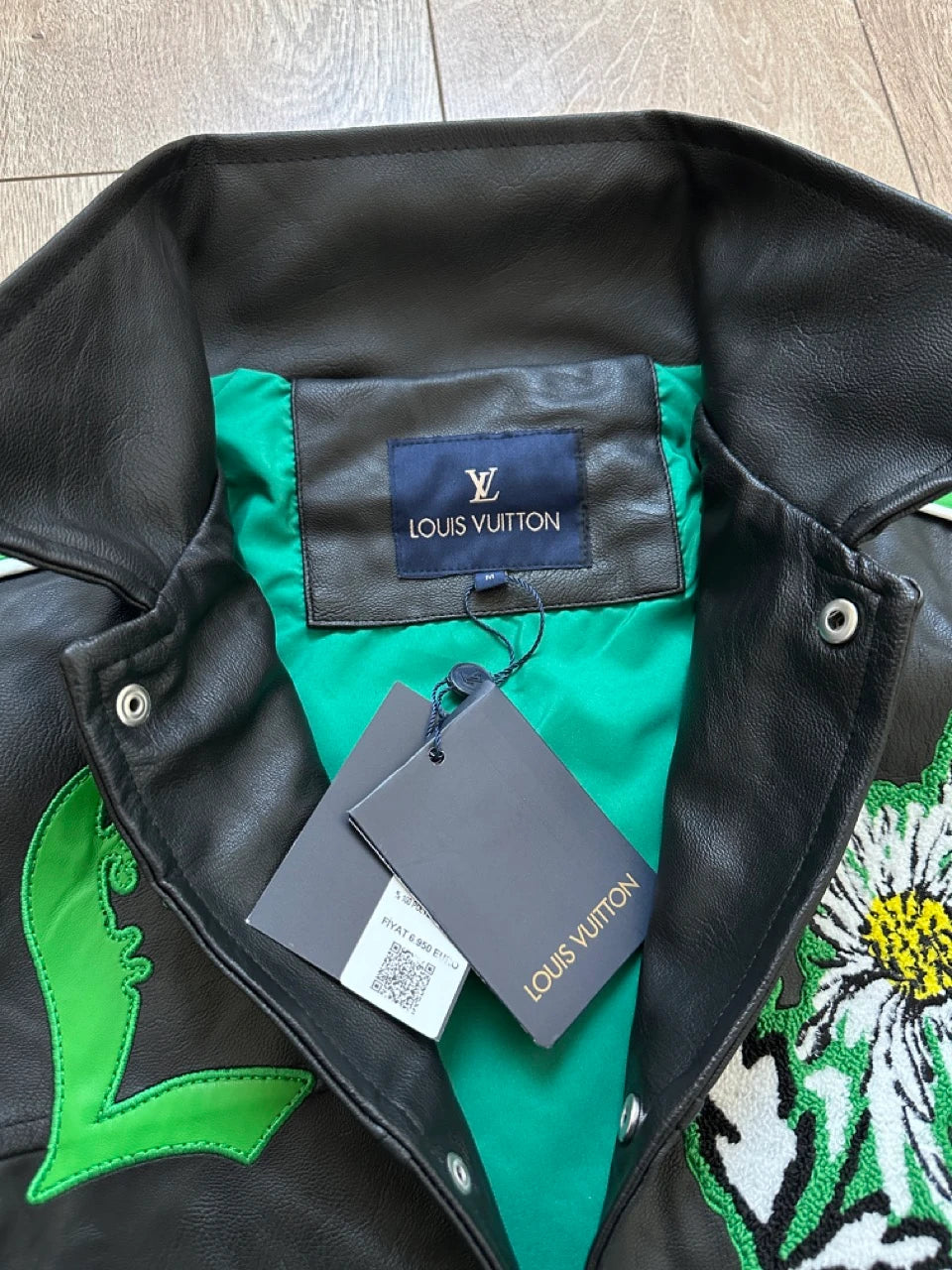 LOUIS VUITTON LONG LEATHER COACH LEATHER JACKET