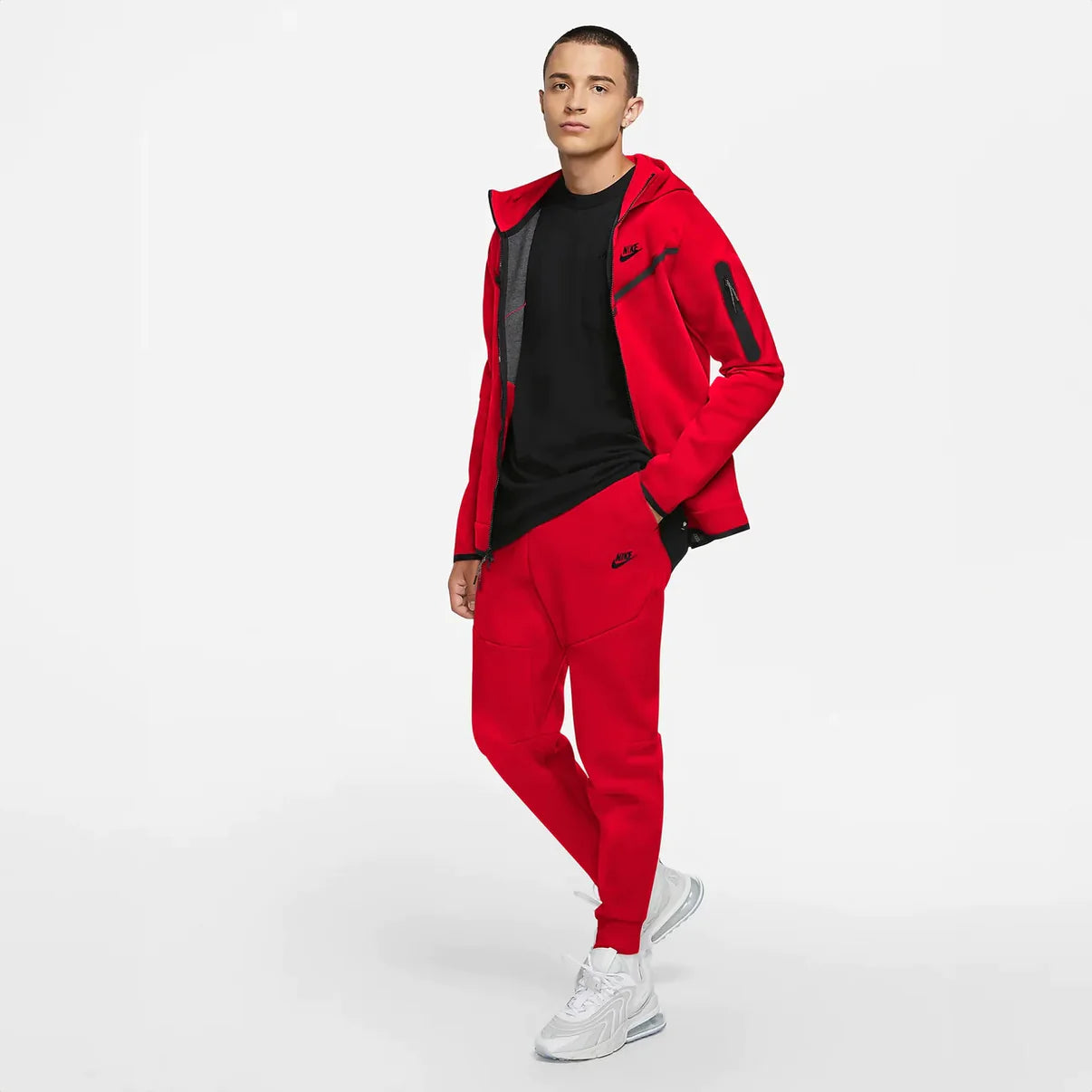 NIKE TECH FLEECE JOGGER - RED