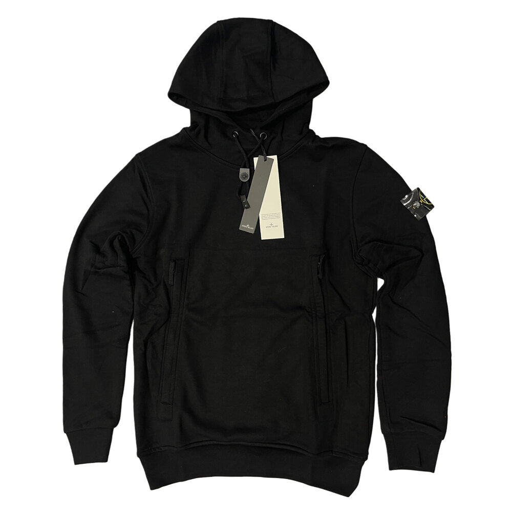 STONE ISLAND HOODIE - BLACK