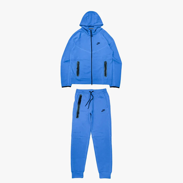 Nike Tech Fleece Full Zip Hoodie - Royal Blue