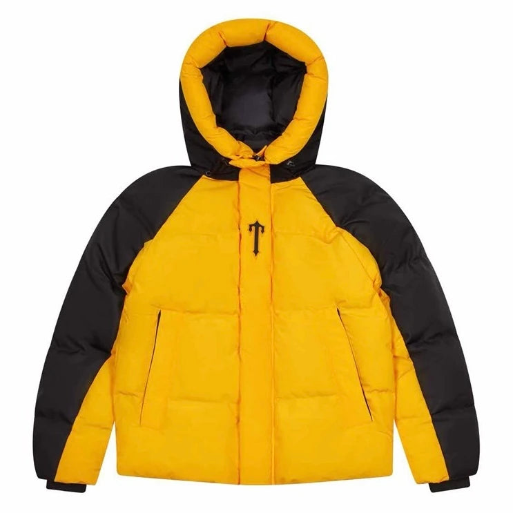 TRAPSTAR DECODED ARCH PUFFER JACKET - BLACK/YELLOW